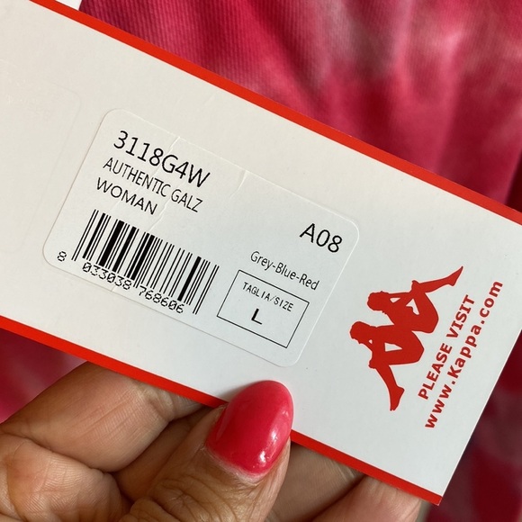 Kappa Authentic Galz Cropped Tie Dye Sweatshirt - Picture 8 of 10